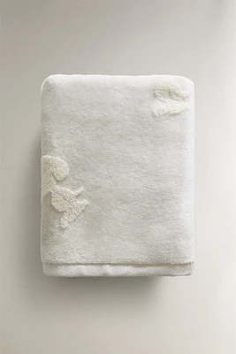 CHILDREN’S  PEANUTS™ SILHOUETTE VELOUR BATH TOWEL