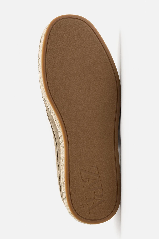 LEATHER MOCCASIN ESPADRILLES
