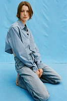 CHEMISE COURTE EN JEAN TRF