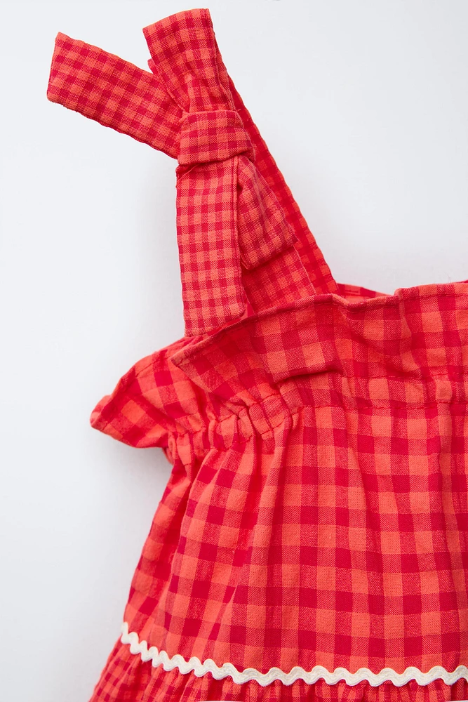 CASA LAWA © X ZARA KIDS PLAID WAVY DRESS