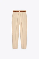 BELTED RUSTIC PANTS