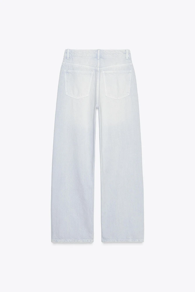 JEAN TRF COUPE LARGE À TAILLE MI-HAUTE