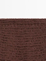 Cotton blend crochet midi skirt