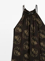 Robe longue imprimée ramie