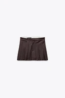 JUPE-SHORT À PLIS PLATS