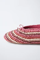 BALLERINES EFFET RAPHIA