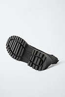 WOVEN LACED ANKLE BOOTS