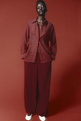 FRONT BEADED SHIRT