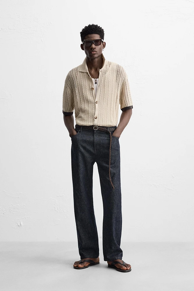 KNIT LACE SHIRT