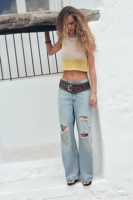 TOP CROP EN MAILLE