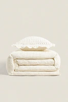 COUVRE-LIT ENFANT COTON BORD ONDULÉ