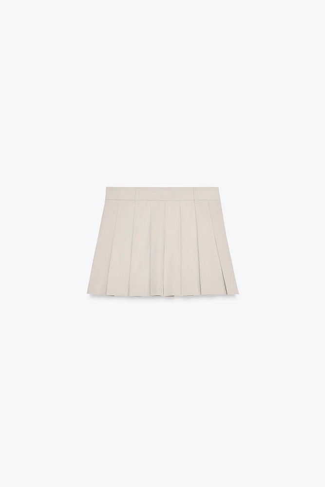 JUPE-SHORT À PLIS PLATS