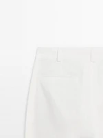 Pantalon relaxed fit en coton mélangé