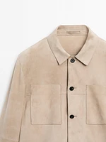 Surchemise en cuir et daim