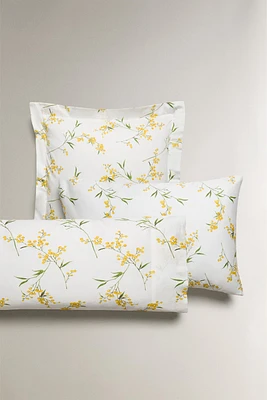 TAIE D’OREILLER SATIN IMPRIMÉ MIMOSA