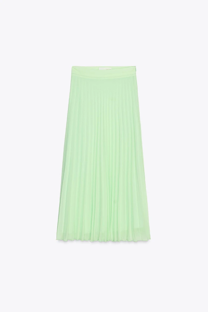 PLEATED MIDI SKIRT