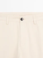 Pantalon slim en toile de coton mélangé