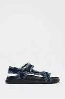 SANDALES PLATEFORMES EN DENIM