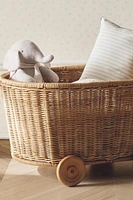 CHILDREN'S RATTAN CART BASKET