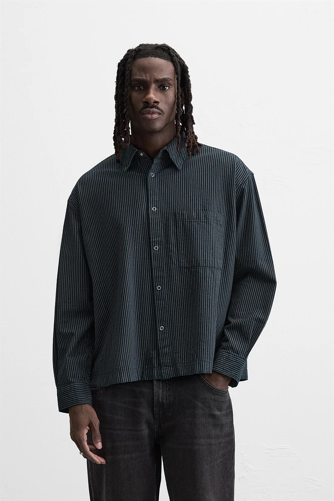 CHEMISE EN JEAN À RAYURES