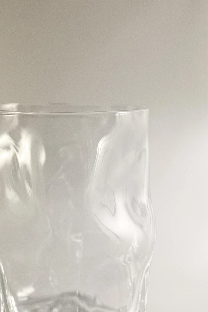 VERRE EN VERRE RECYCLABLE ONDULATIONS