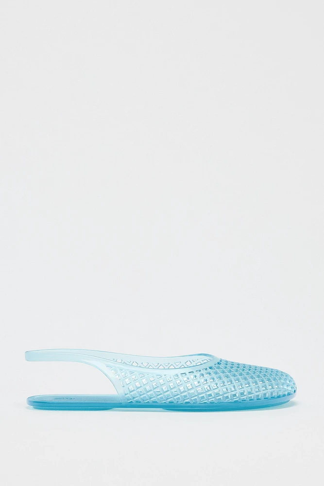 CHAUSSURES OUVERTES À L'ARRIÈRE EFFET GOMME
