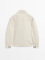 Veste bomber à rayures en coton mélangé
