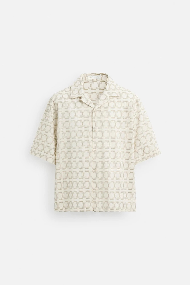 CHEMISE BRODERIE GÉOMÉTRIQUE