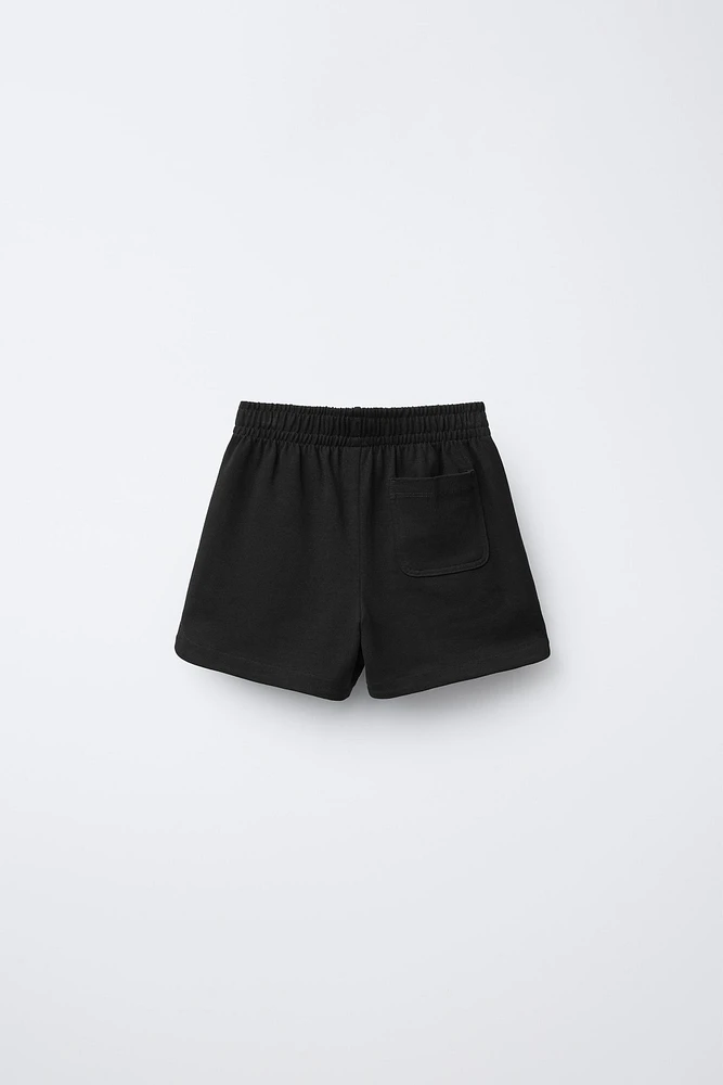 PALM TREE EMBROIDERY SHORTS