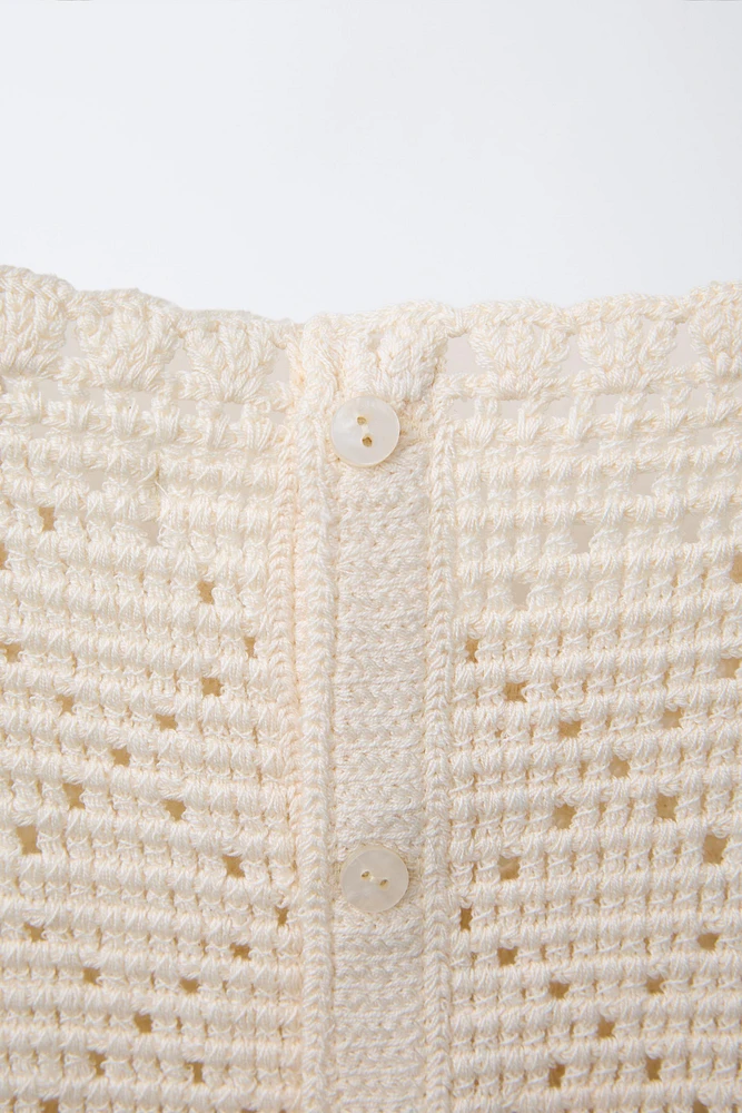 CROCHET COTTON LINEN DRESS