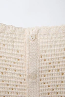 CROCHET COTTON LINEN DRESS