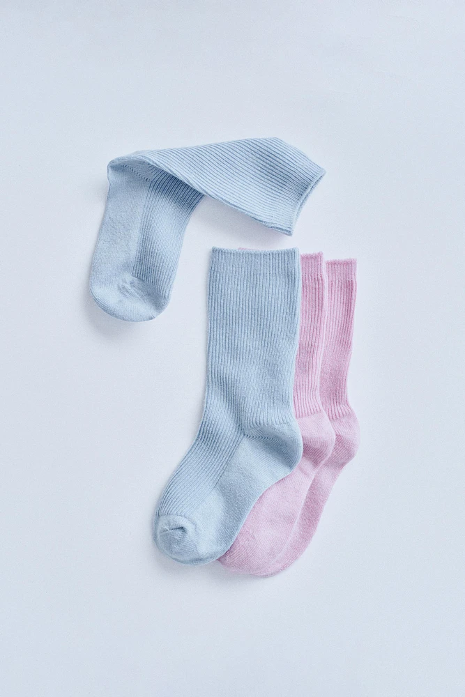 ZARA TIMELESS - TWO-PACK OF KNIT SOCKS