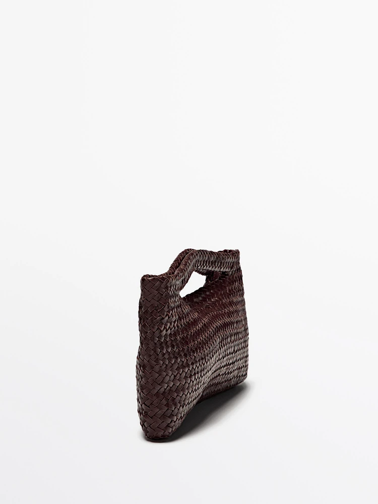 Woven nappa leather mini bag