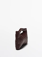 Woven nappa leather mini bag