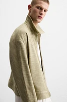 STRUCTURED ZIP OVERSHIRT
