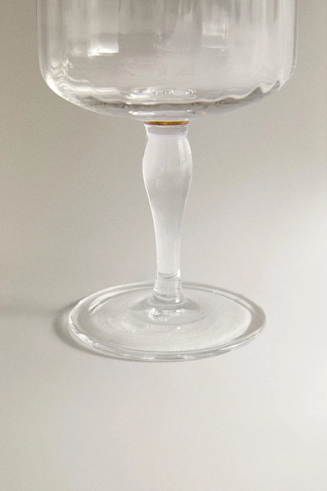 VERRE À VIN RECYCLABLE RELIEF