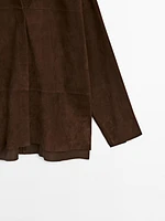 Surchemise en cuir finition daim