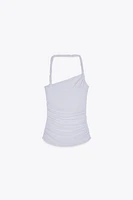 ASYMMETRIC HALTER TOP