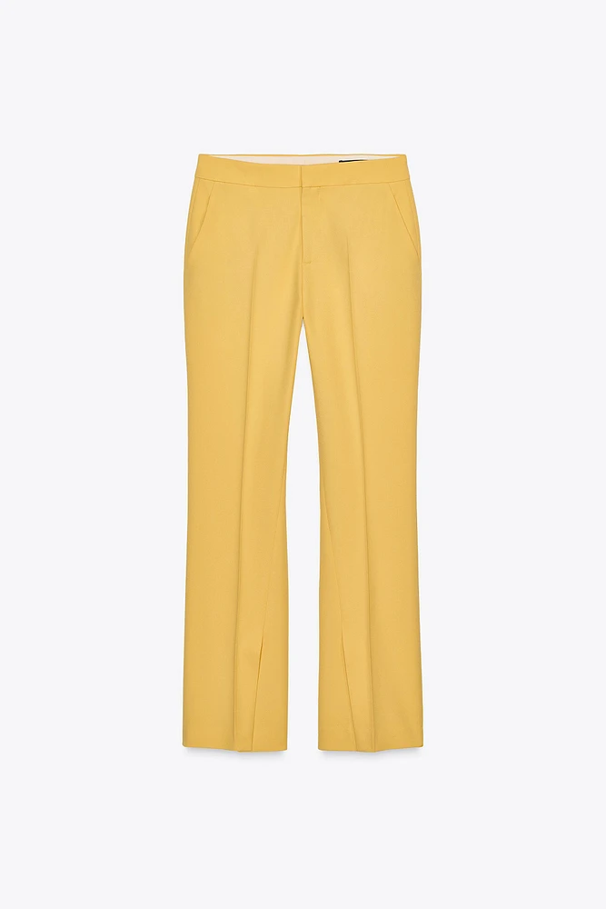 PANTALON FLARE À FENTES COLLECTION ZW