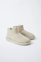 BOTTINES DOUBLÉES EN CUIR