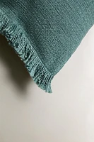 FRINGED THROW PILLOW COVER