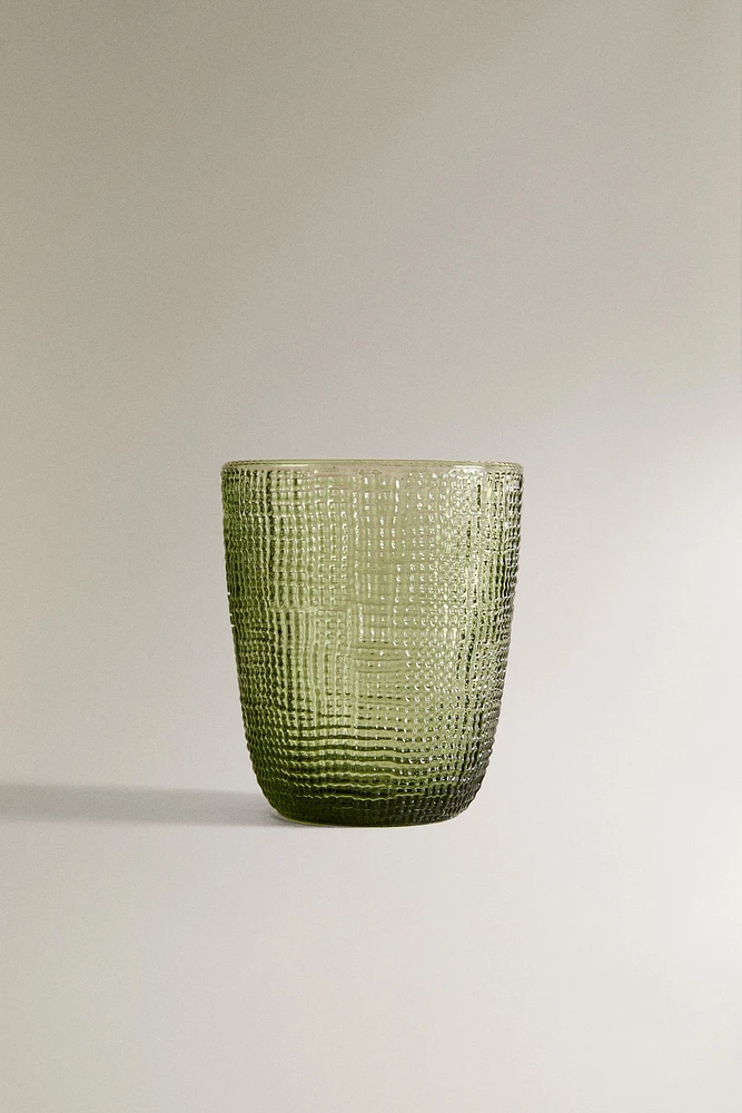 GOBELET VERRE RELIEF
