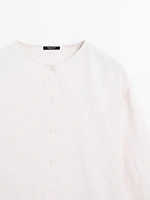 100% linen flowing shirt with buttons