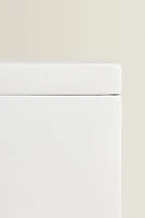 WHITE EARTHENWARE BATHROOM STORAGE JAR
