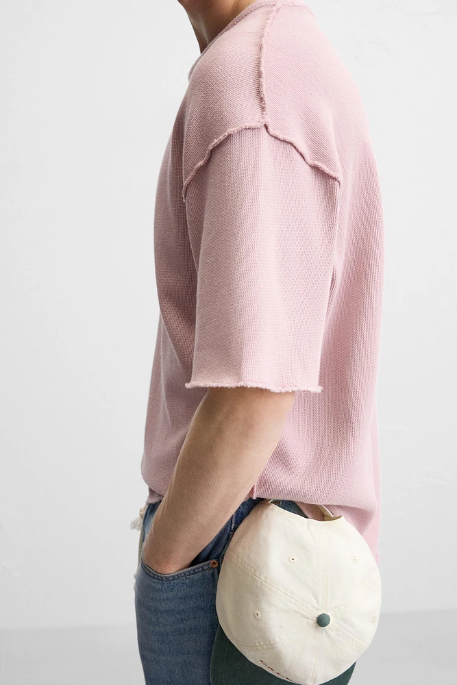 REVERSE EFFECT KNIT T-SHIRT