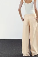 PLEATED BELTED PANTS
