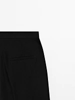 Pantalon lin droit et fluide