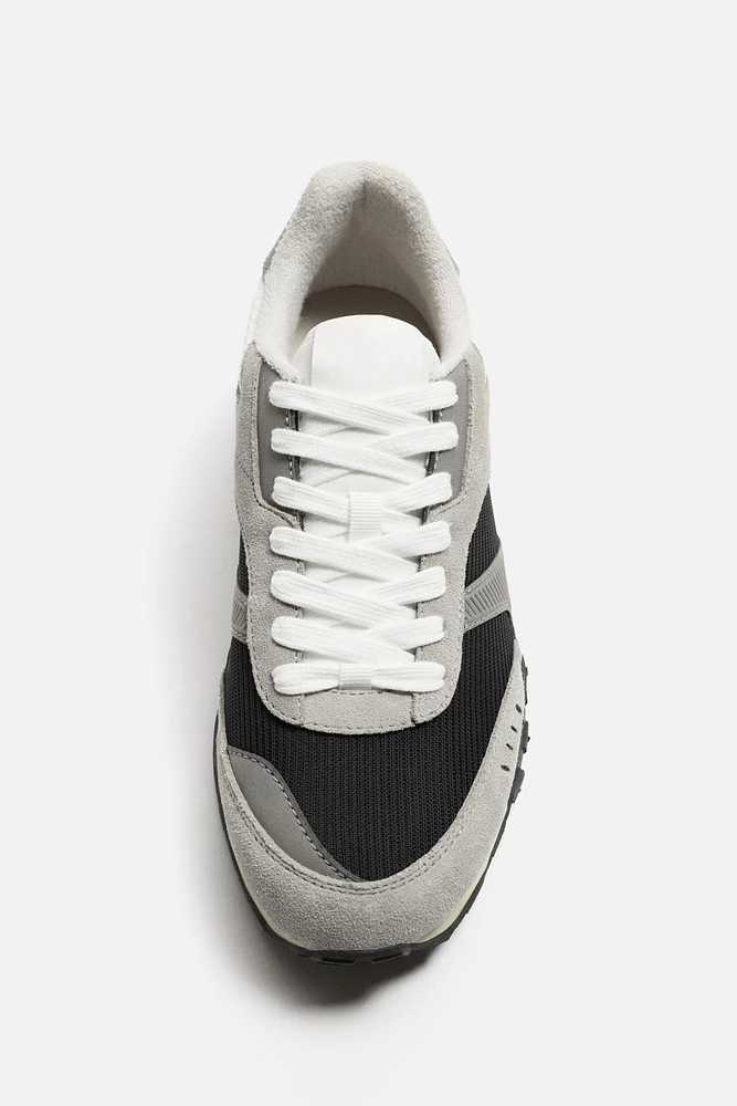 RETRO STYLE LEATHER SNEAKERS