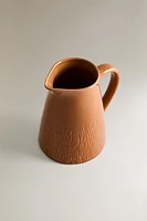CARAMEL STONEWARE PITCHER