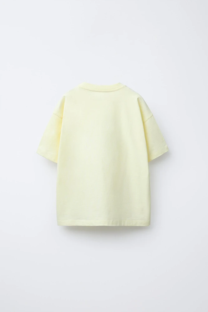 TEXT AND LABEL PRINT T-SHIRT